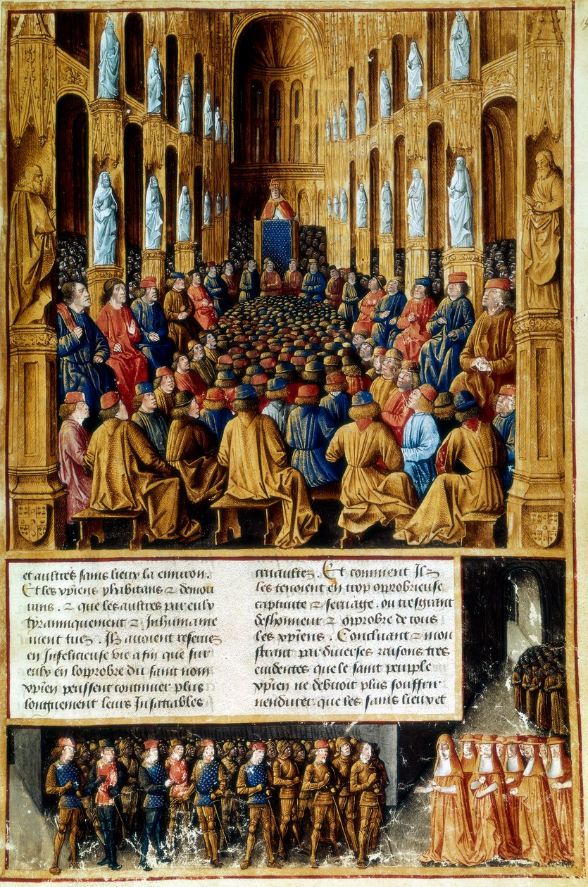 Le pape Urbain II présidant le concile de Clermont, France, 1095 vers 1490 - Unbekannt