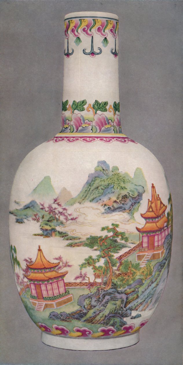 Bouteille en porcelaine dans le style Ku Yueh Hsuan. Période Chien Long, 1736-1796, 1928 - Unbekannt