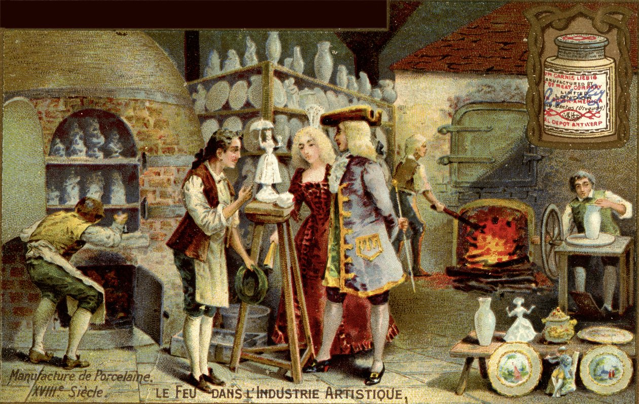 Fabrication de porcelaine au XVIIIe siècle d