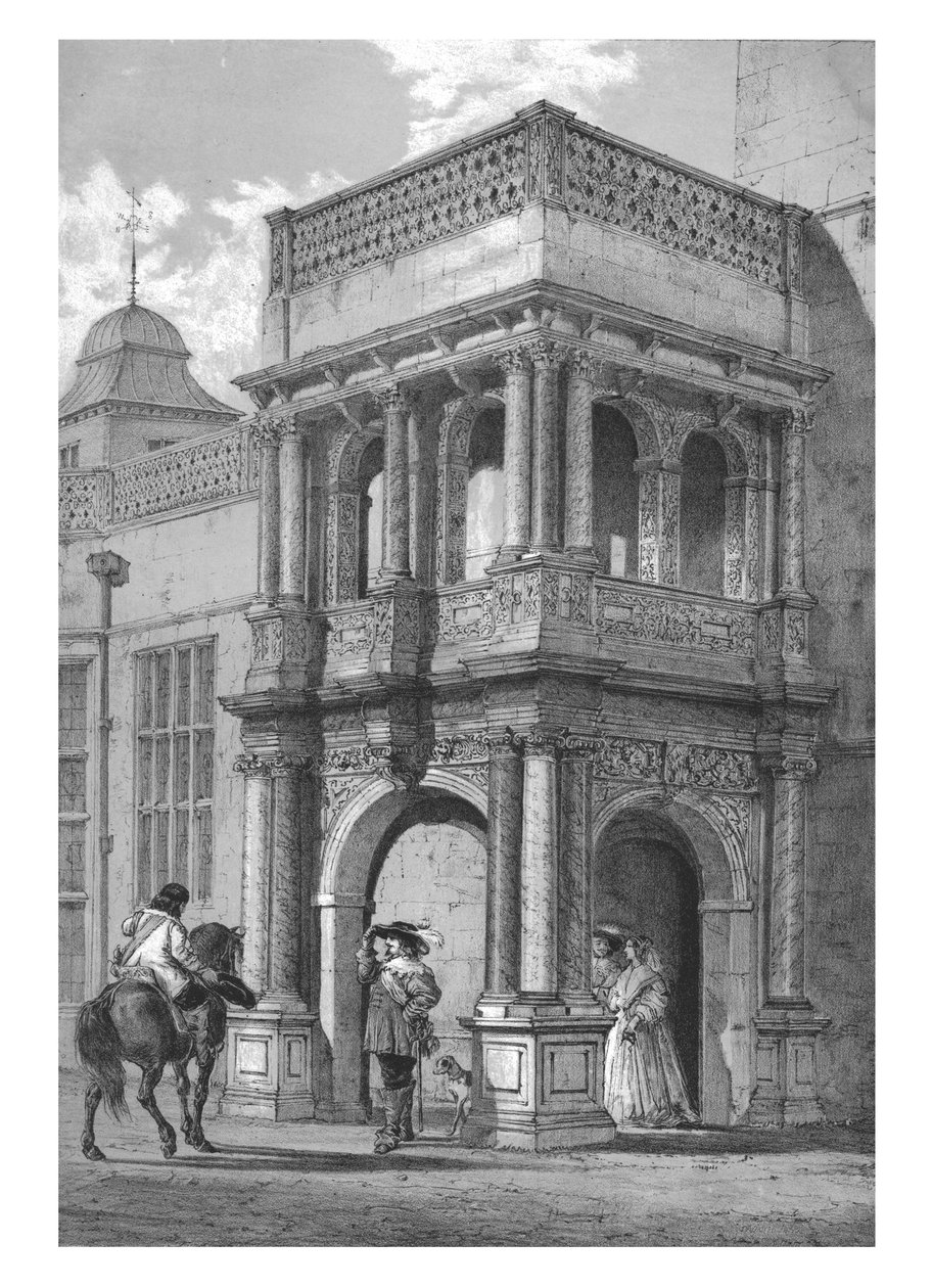 Porche à Audley End, Essex, vers 1840 - Unbekannt
