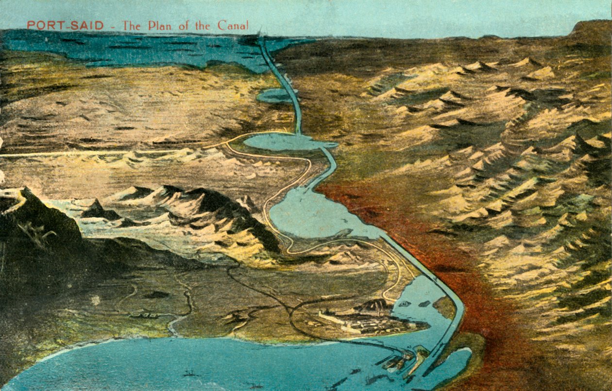 Port-Saïd - Le plan du canal, vers 1918-1939 - Unbekannt