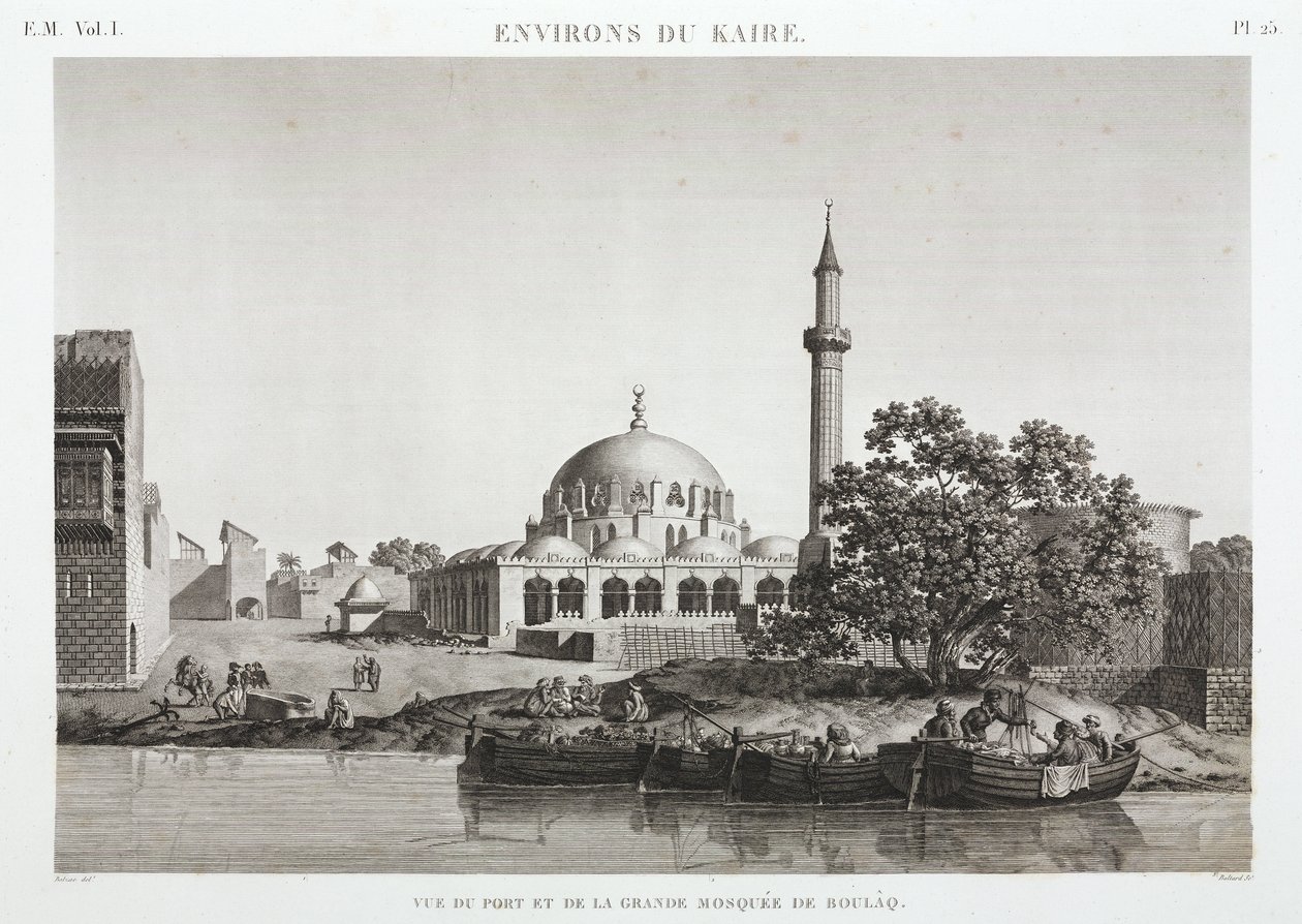 Port et Grande Mosquée de Boulaq, Le Caire, Égypte, vers 1798 - Unbekannt