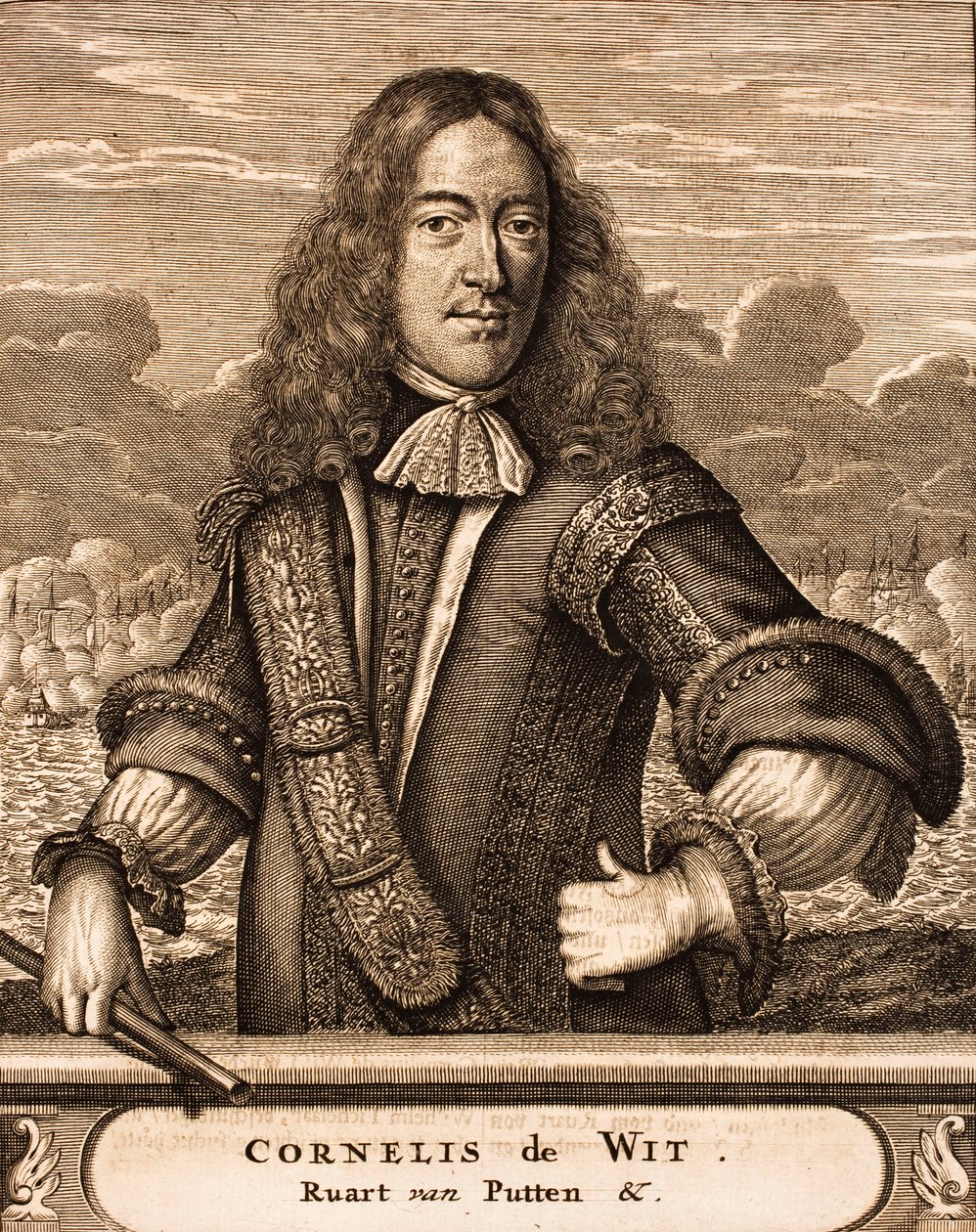 Portrait de Cornelis de Witt 1623-1672 De : Schauplatz des Krieges, 1675 - Unbekannt