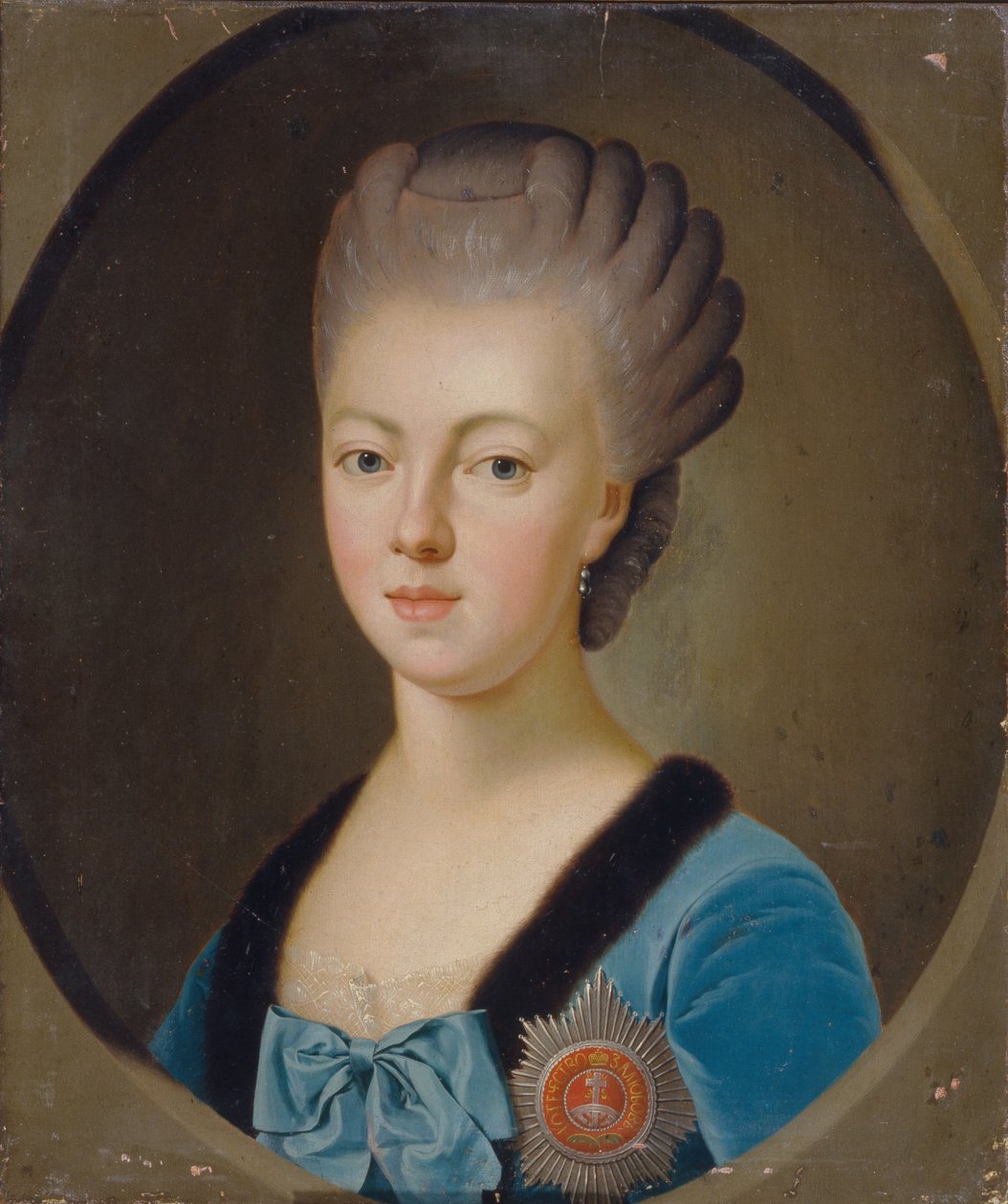 Portrait de la grande-duchesse Natalia Alexeïevna de Russie, princesse Wilhelmina Louisa de Hesse-Darmstadt, 1770s - Unbekannt