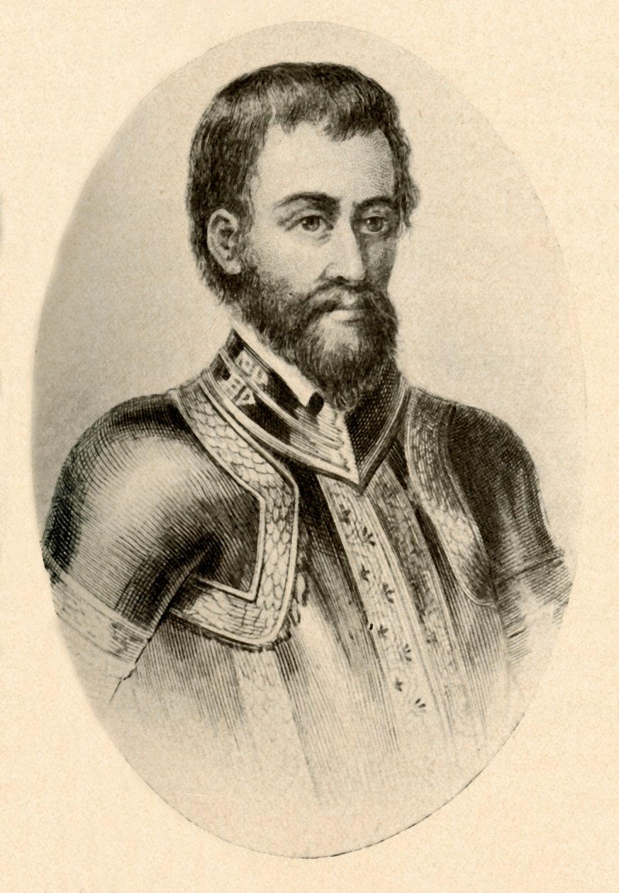 Portrait de Hernando De Soto, montrant l