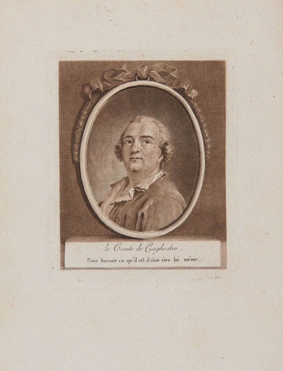 Portrait de Joseph Balsamo, comte de Cagliostro, 18ème siècle - Unbekannt