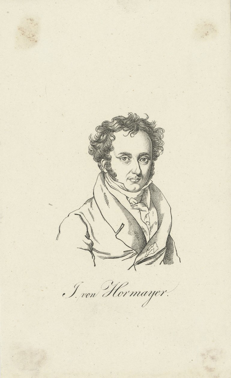 Portrait de Joseph Hormayr, Baron zu Hortenburg 1781-1848 - Unbekannt