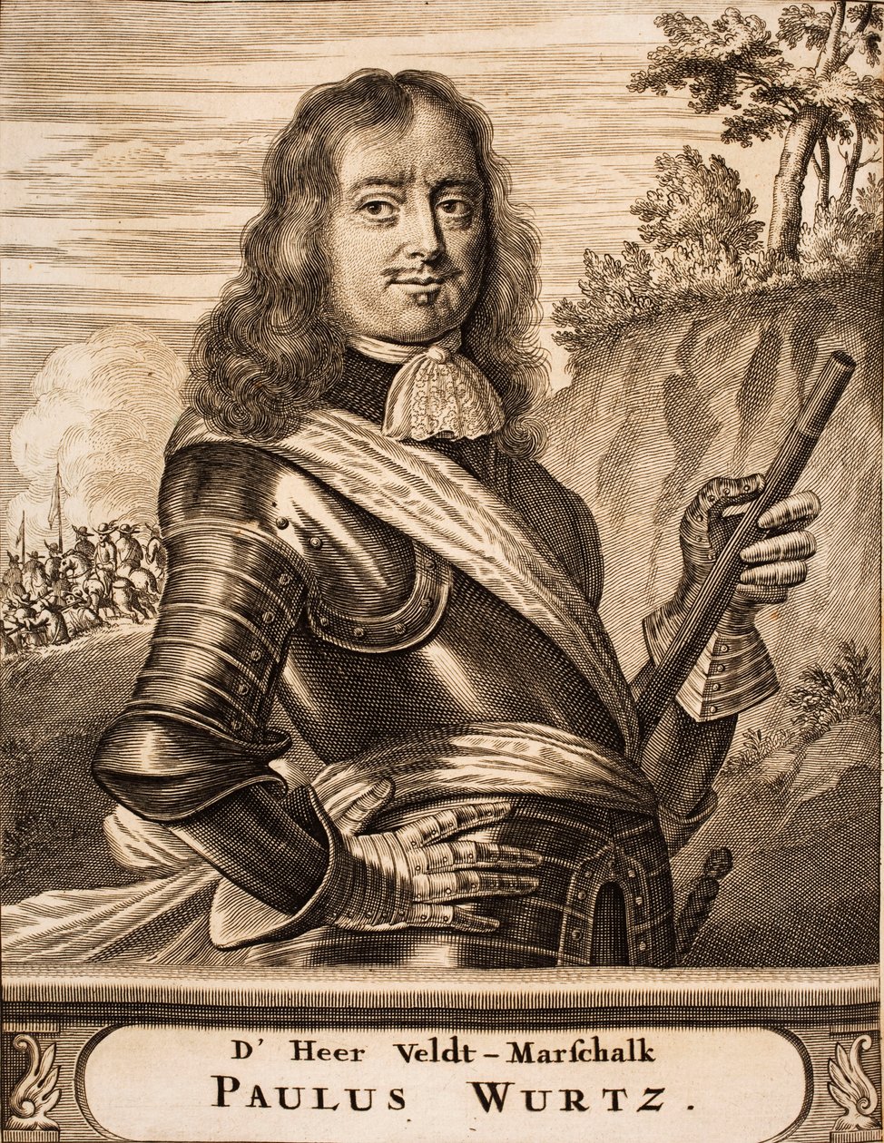 Portrait de Paul Würtz 1612-1676 De : Schauplatz des Krieges, 1675 - Unbekannt