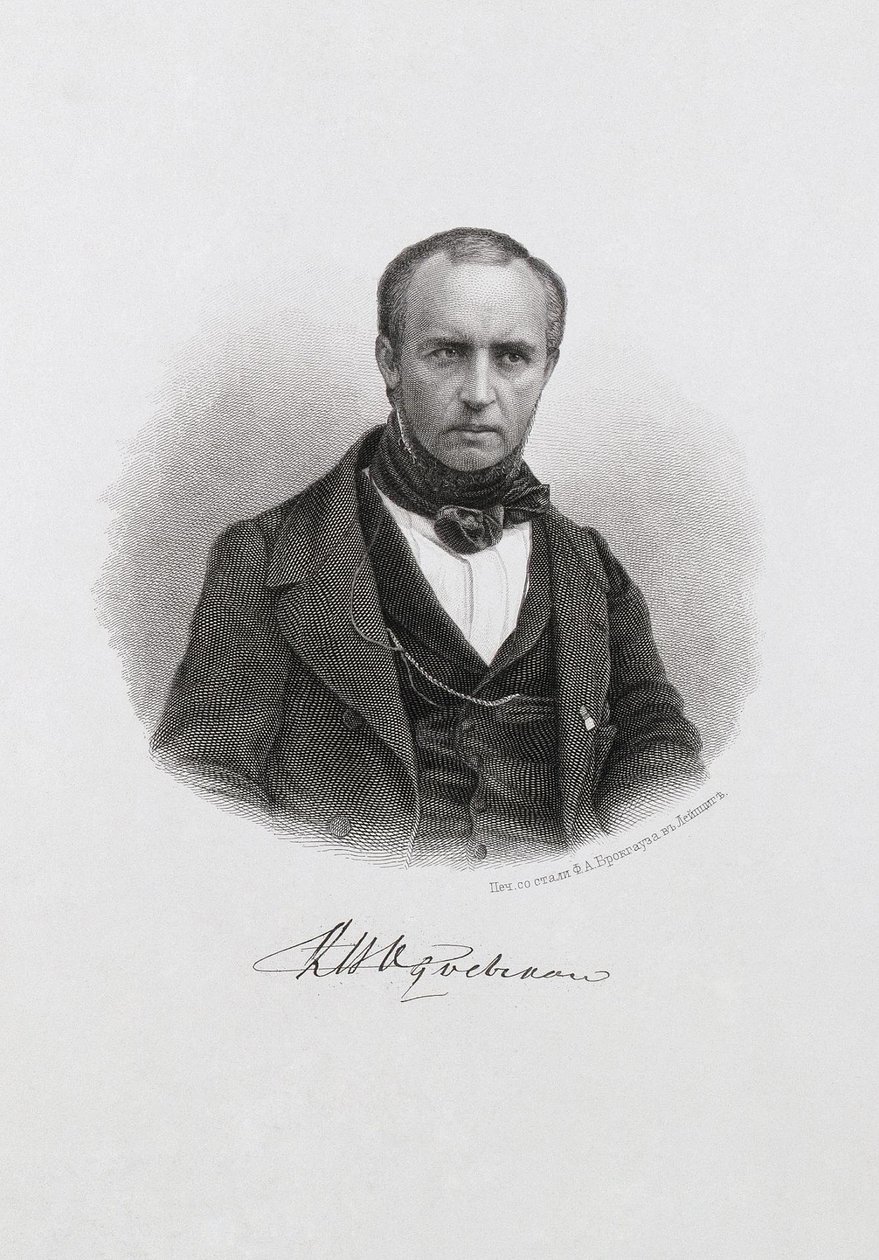 Portrait du prince Vladimir Fyodorovich Odoyevsky 1803-1869, vers 1874 - Unbekannt