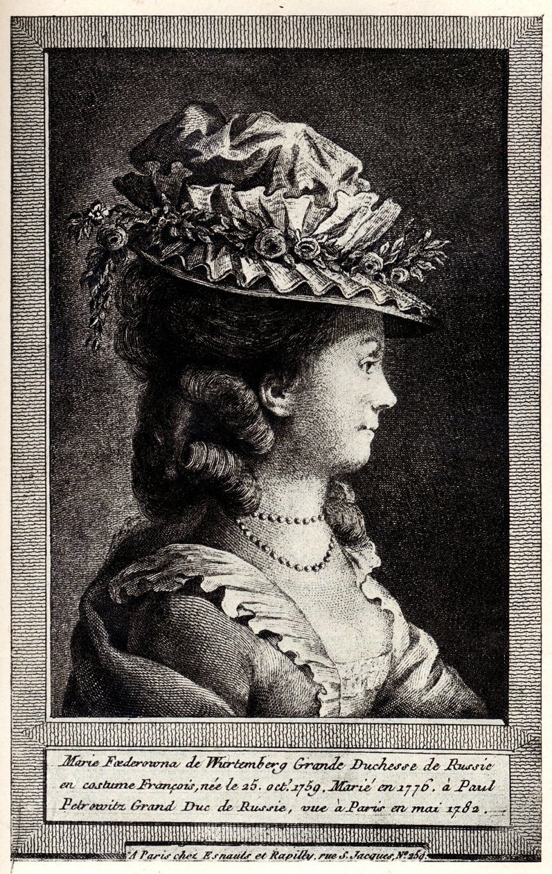 Portrait de Sophie Dorothée de Wurtemberg, début du 19e siècle - Unbekannt