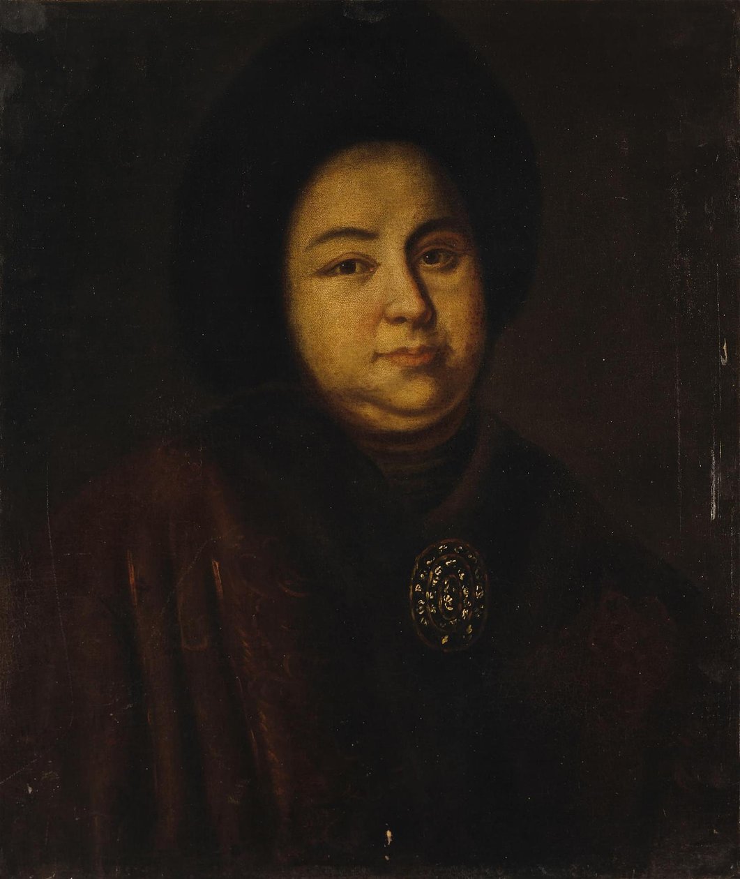 Portrait de la tsarine Evdokiya Feodorovna Lopukhina 1669-1731, épouse du tsar Pierre Ier de Russie - Unbekannt