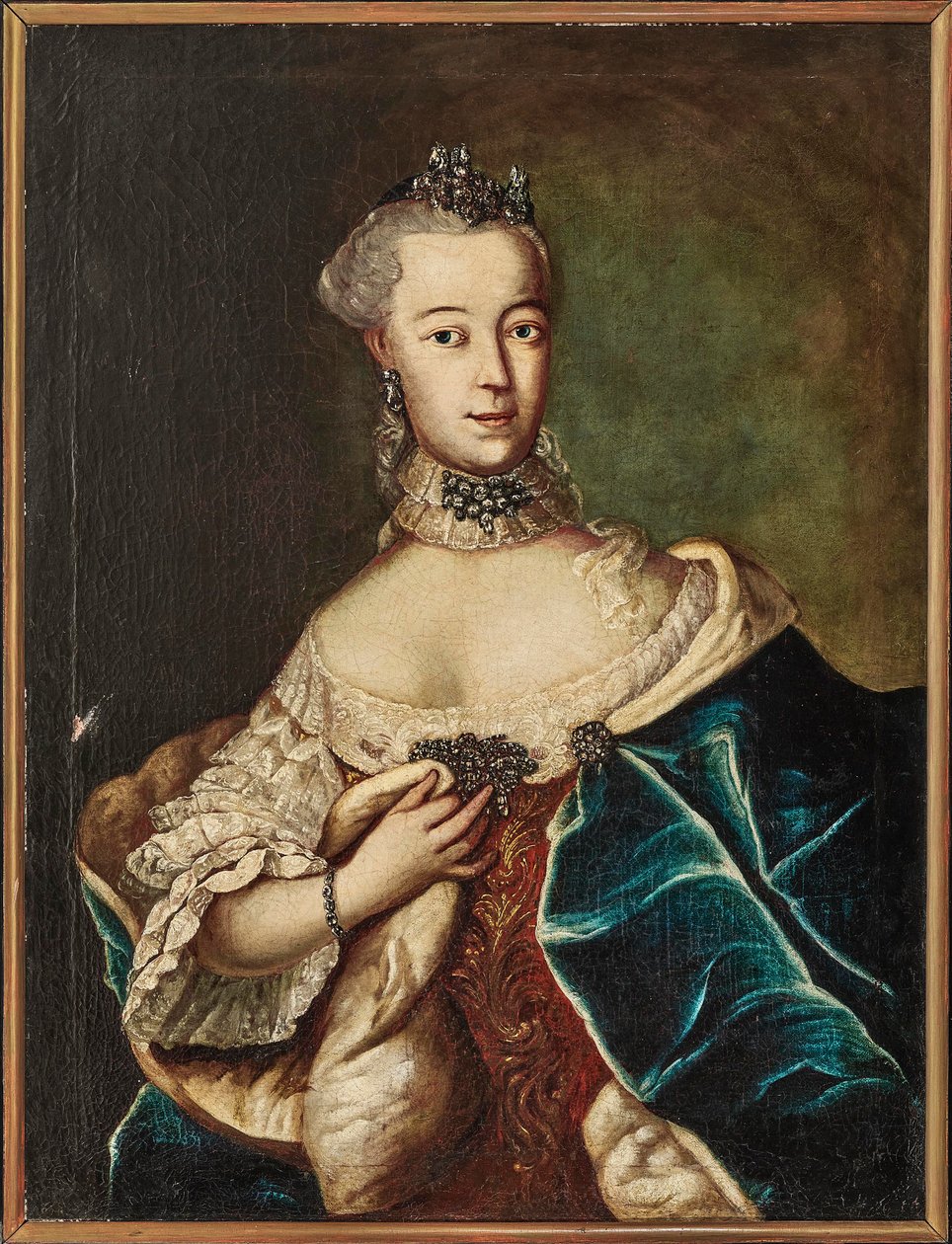 Portrait de Friederike Caroline von Sachsen-Coburg-Saalfeld, Margravine de... - Unbekannt