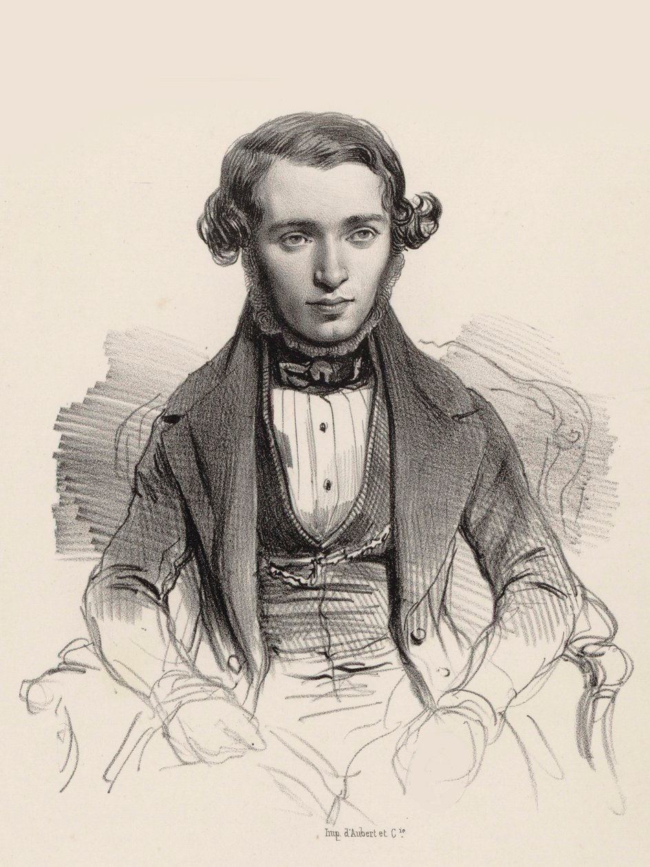 Portrait du pianiste et compositeur Jacob Rosenhain 1813-1894, 1845 - Unbekannt