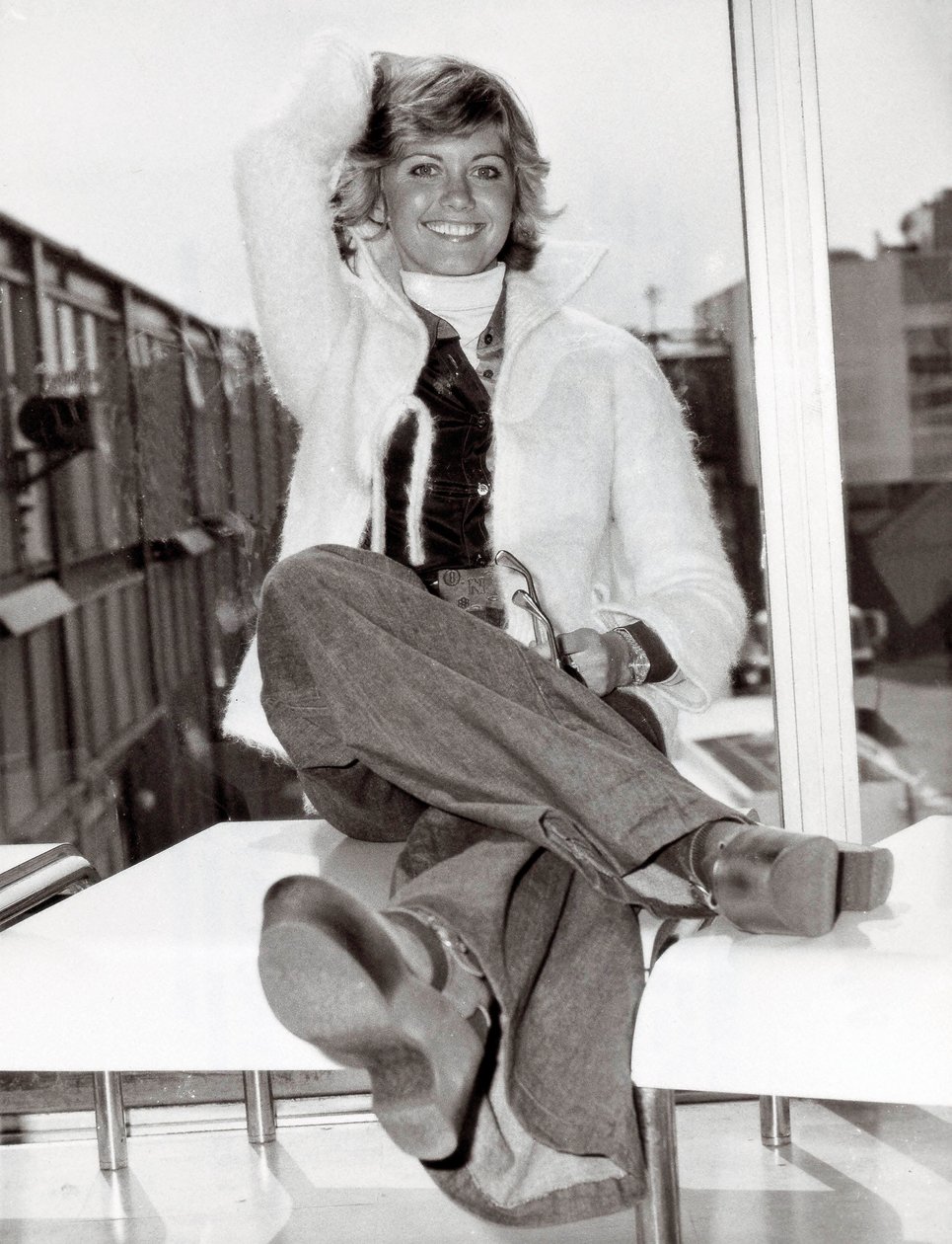 Portrait de la chanteuse et comédienne australienne Olivia Newton John (née en 1949), Londres, 23/05/1975 - Unbekannt