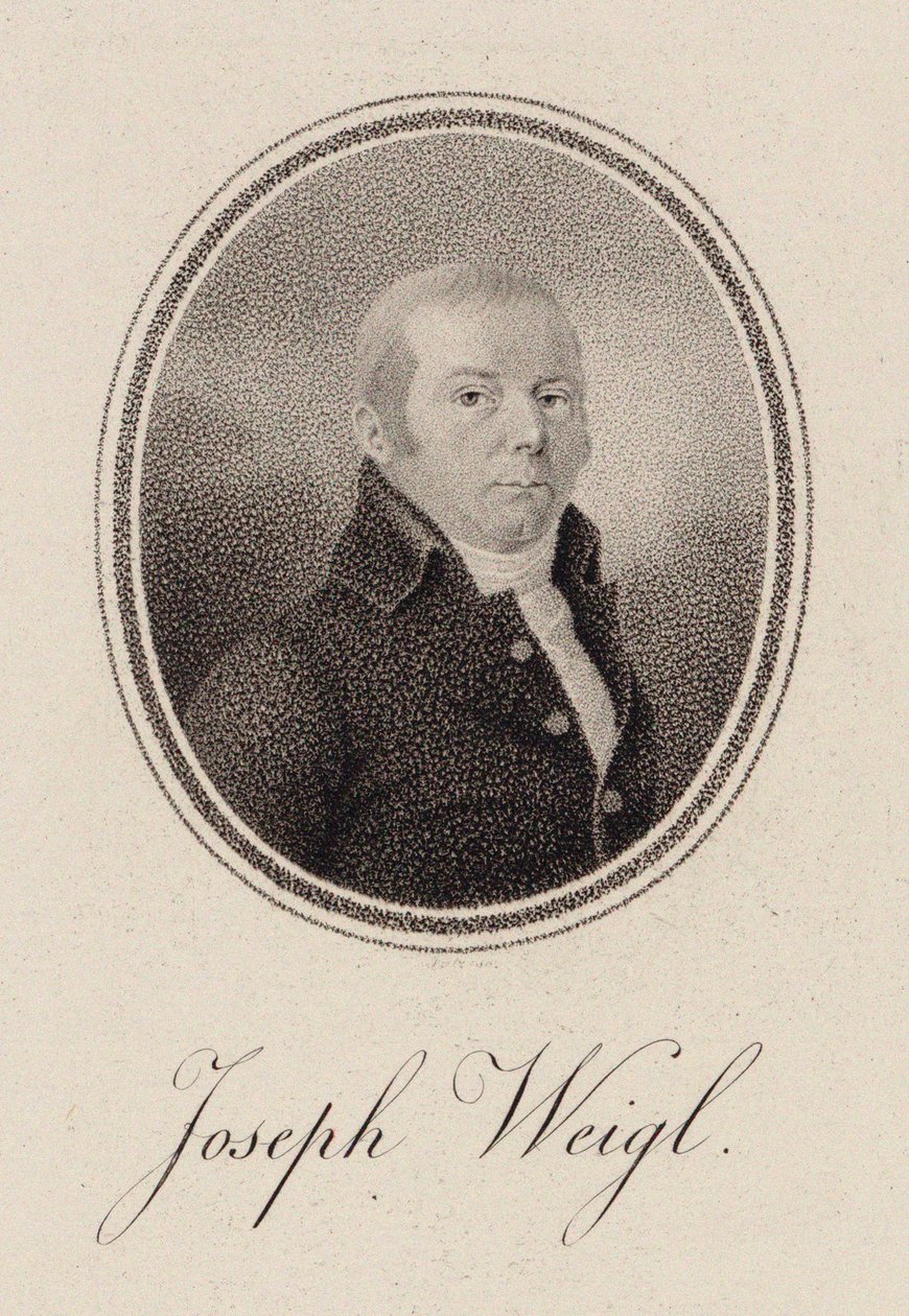 Portrait du violoncelliste Joseph Franz Weigl, vers 1785 - Unbekannt