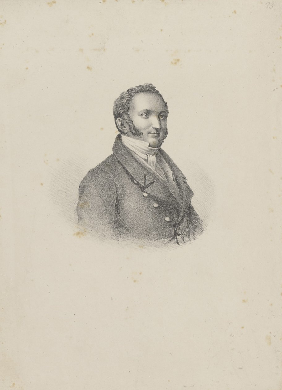 Portrait du compositeur Gioachino Antonio Rossini, 1826 - Unbekannt