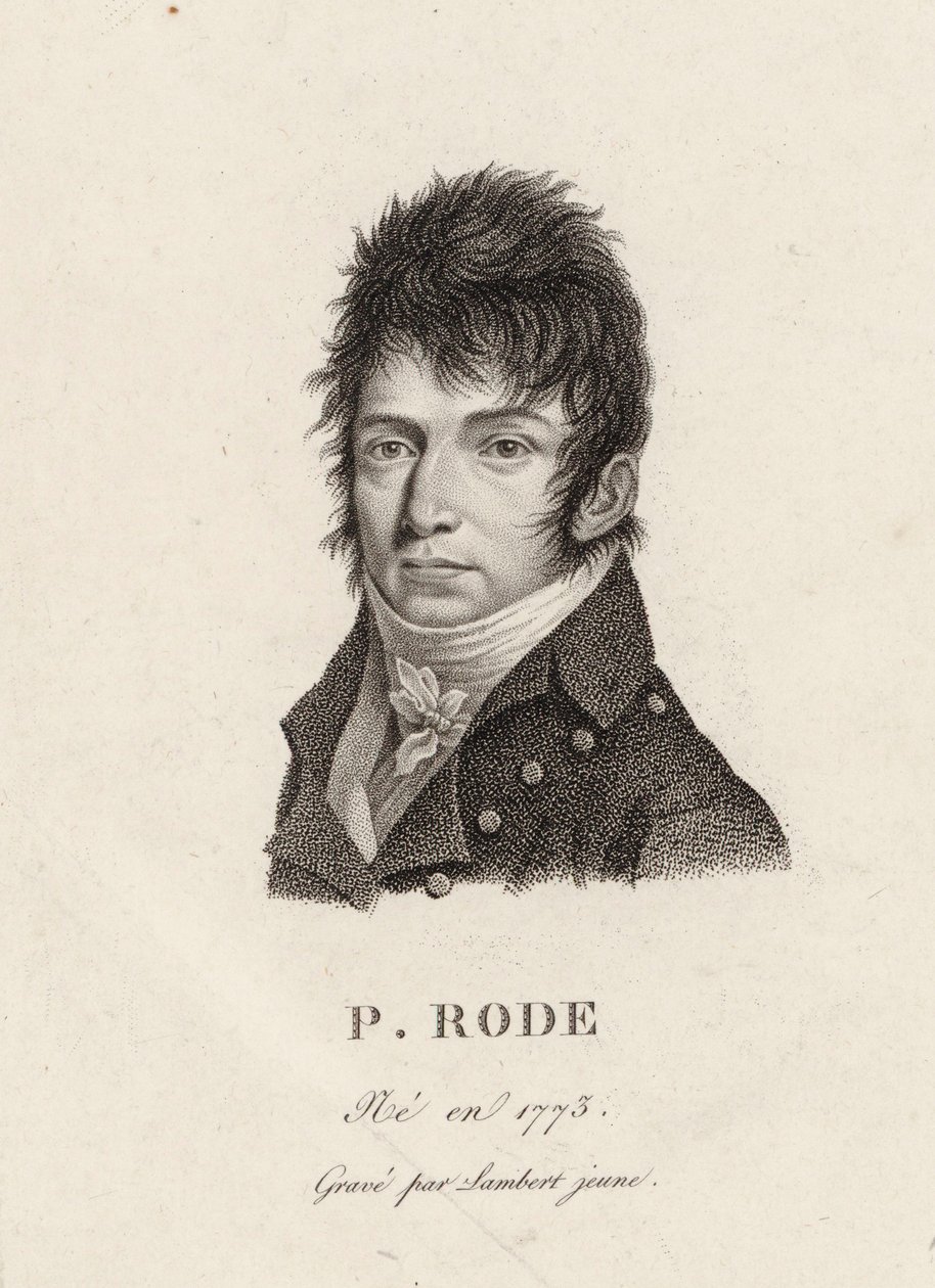 Portrait du compositeur Pierre Jacques Joseph Rode 1774-1830 - Unbekannt