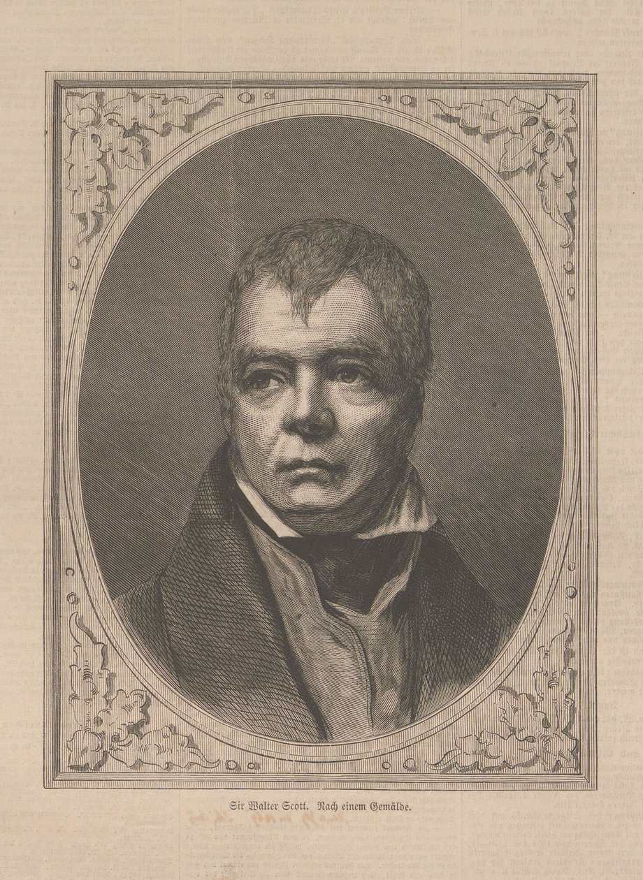 Portrait du romancier historique et poète Sir Walter Scott 1771-1832, 1871 - Unbekannt