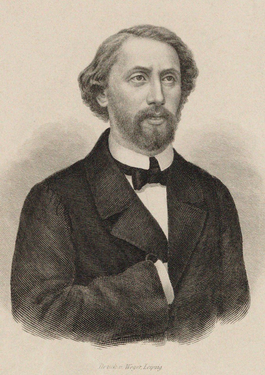Portrait du pianiste et compositeur Julius Schulhoff 1825-1898, 1860 - Unbekannt