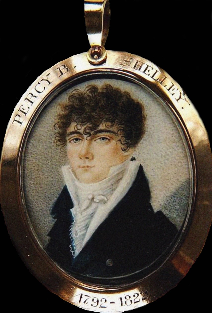 Portrait du poète Percy Bysshe Shelley 1792-1822, vers 1825 - Unbekannt