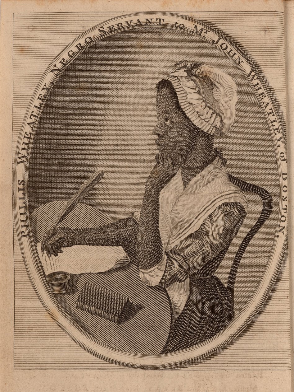 Portrait de la poétesse Phillis Wheatley vers 1753-1784, 1773 - Unbekannt
