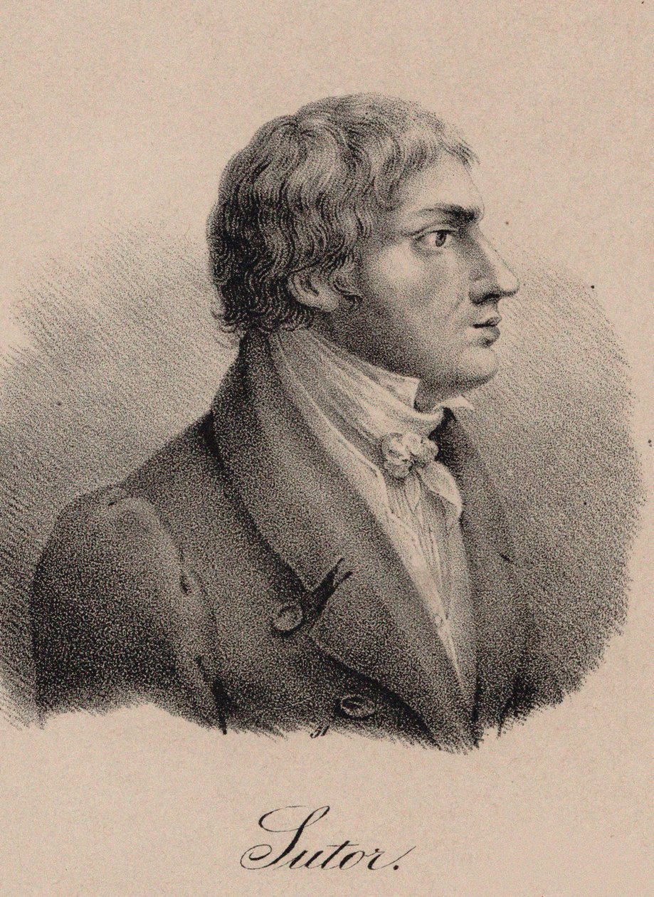 Portrait du chanteur et compositeur Wilhelm Sutor 1774-1828, vers 1825 - Unbekannt