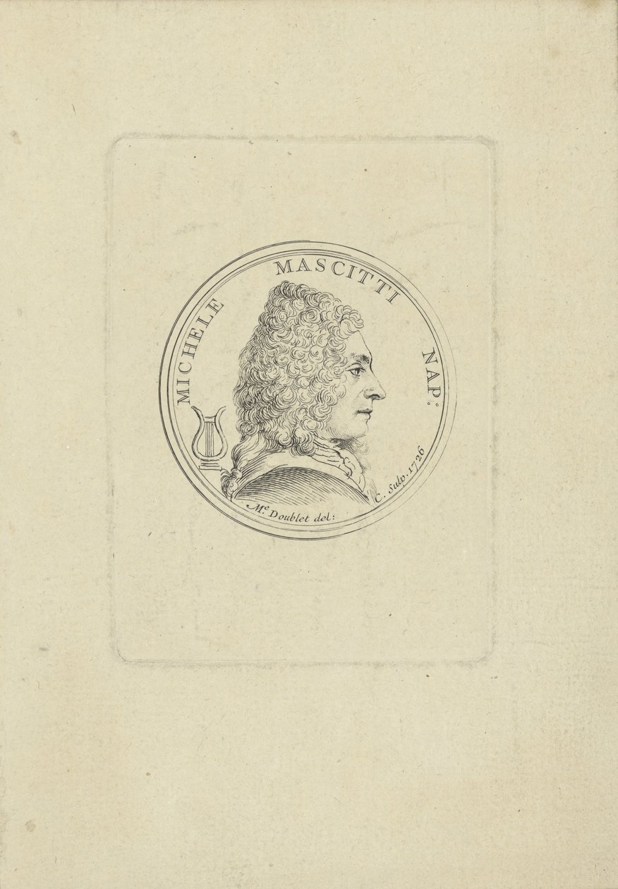 Portrait du violoniste et compositeur Michele Mascitti 1663-1760, 1726 - Unbekannt