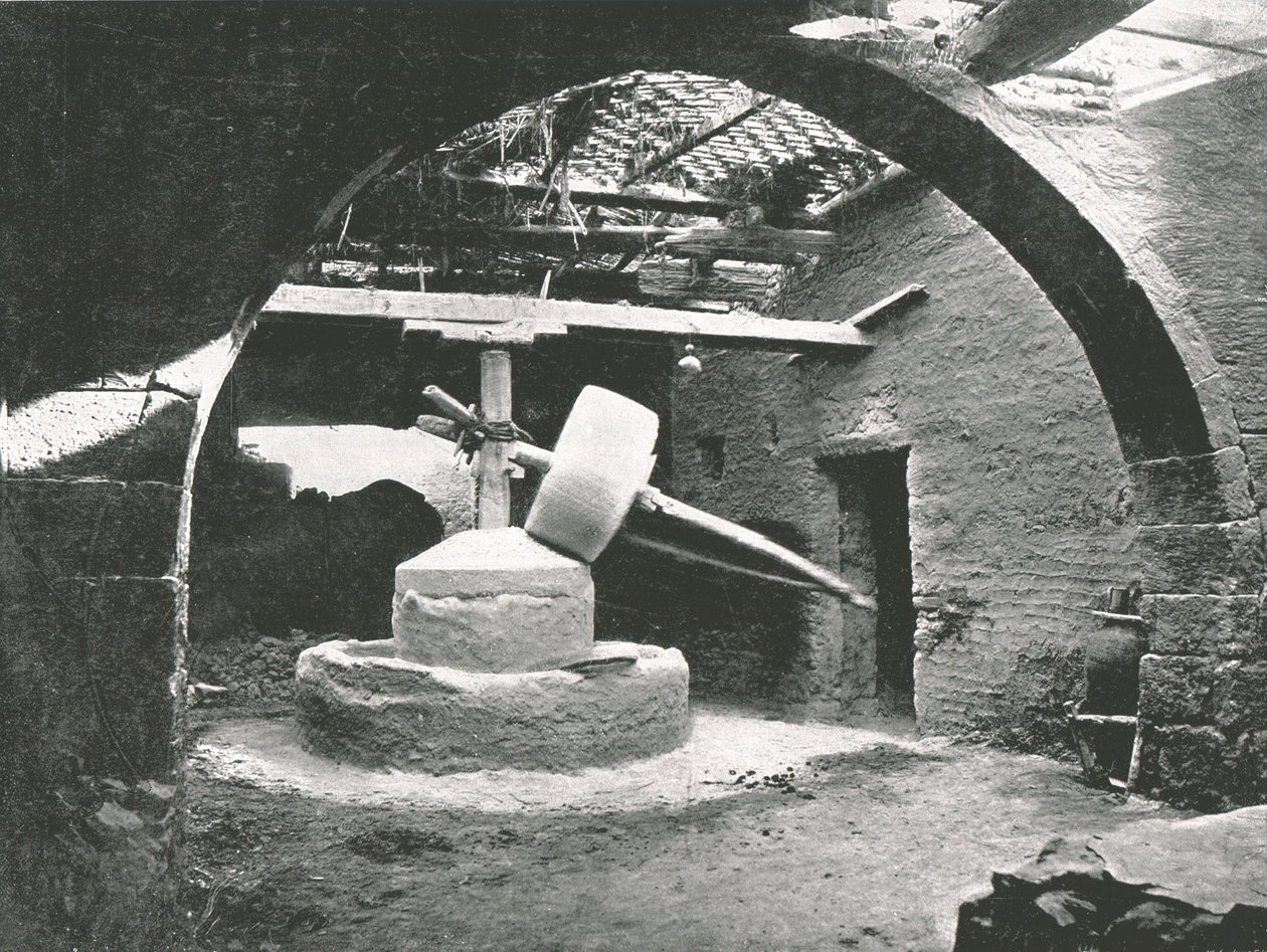 Moulin à maïs primitif, Delta du Nil, Égypte, 1895 - Unbekannt