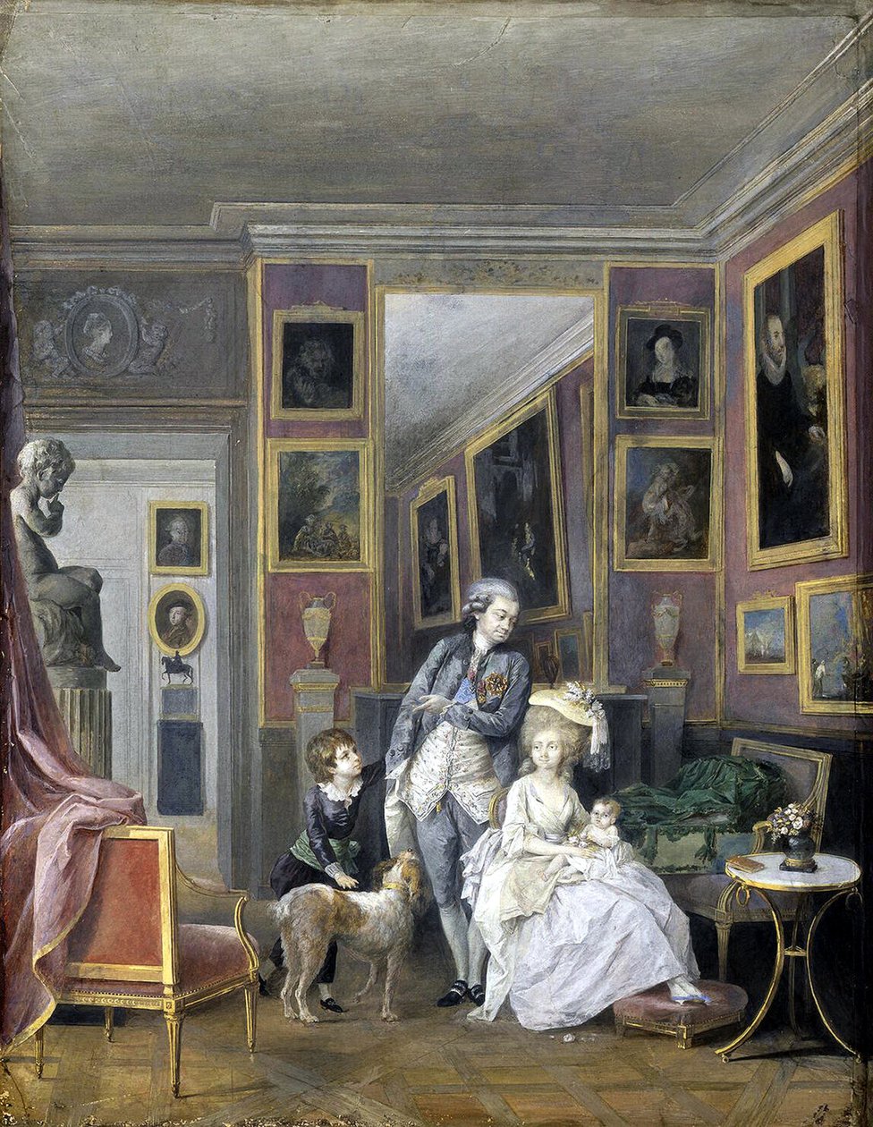 Prince Alexandre Sergeevich Stroganov avec sa femme Ekaterina Petrovna et leurs enfants, vers 1778 - Unbekannt