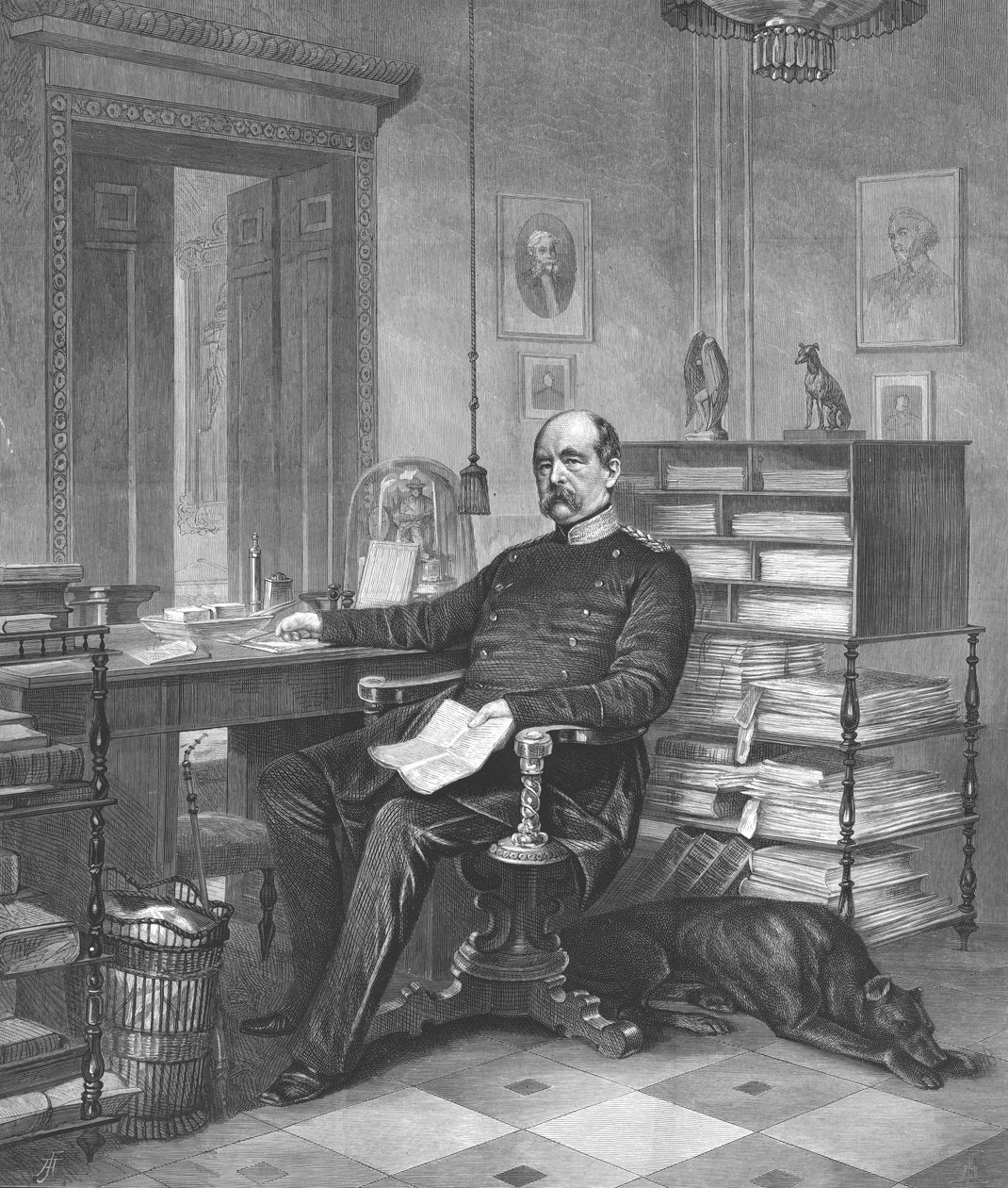 Prince Bismarck dans son étude, 1875 - Unbekannt