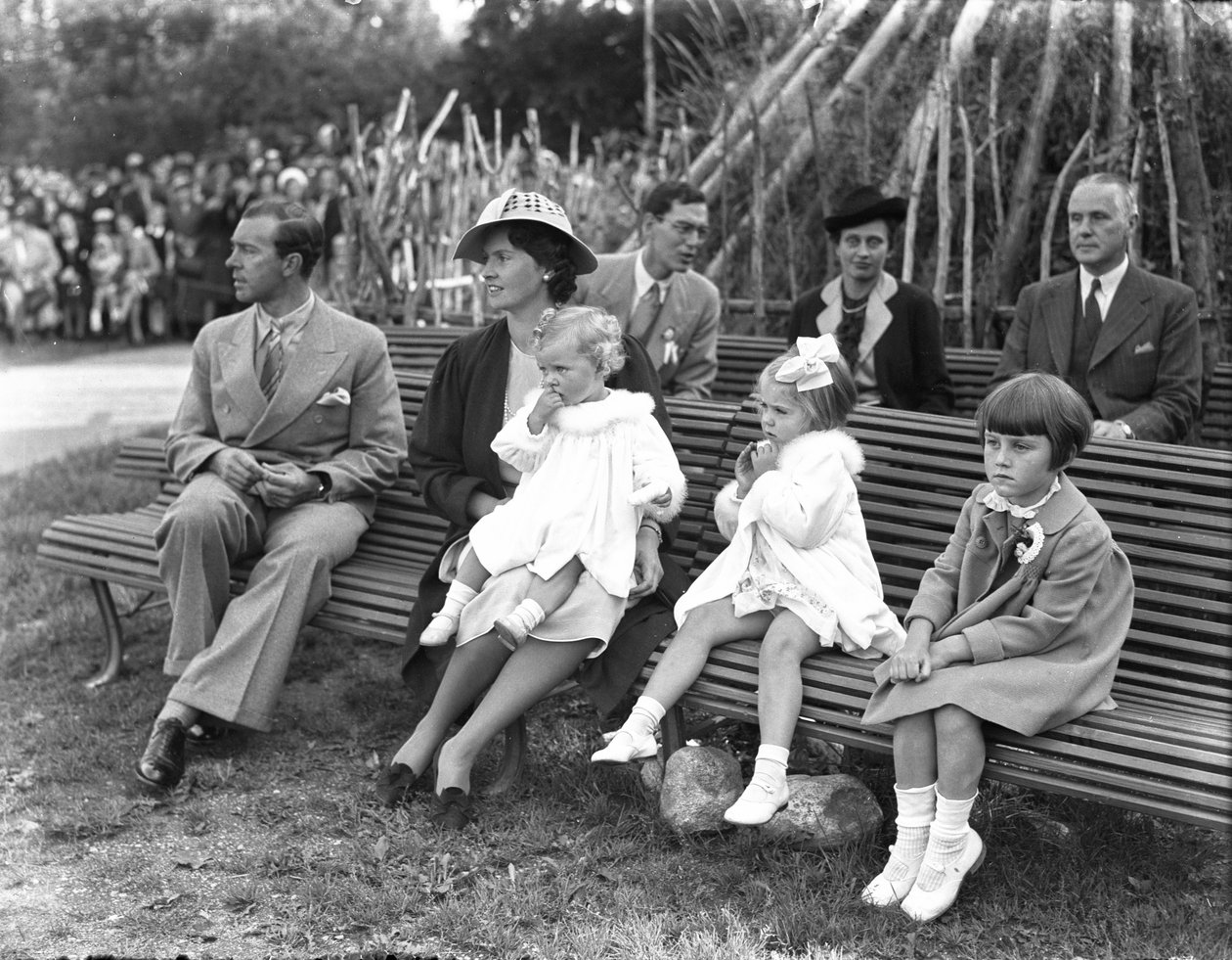 Prince Gustav Adolf, princesse Sibylla et enfants, Journée des enfants, Stockholm, Suède, 1938 - Unbekannt