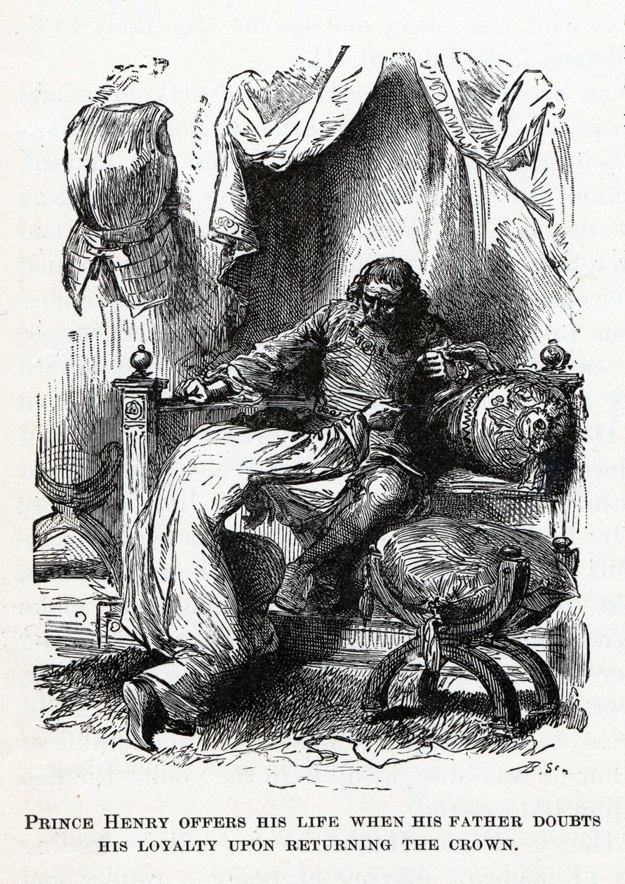 Le prince Henri offre sa vie lorsque son père doute de sa loyauté en rendant la couronne, 1882 - Unbekannt