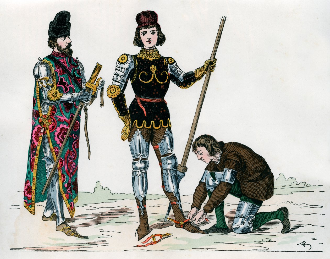 Prince, écuyer et valet, 15e siècle 1882-1884 - Unbekannt