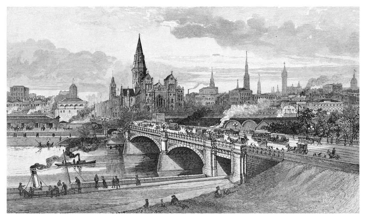 Pont des Princes, Melbourne, Victoria, Australie, 1886 - Unbekannt