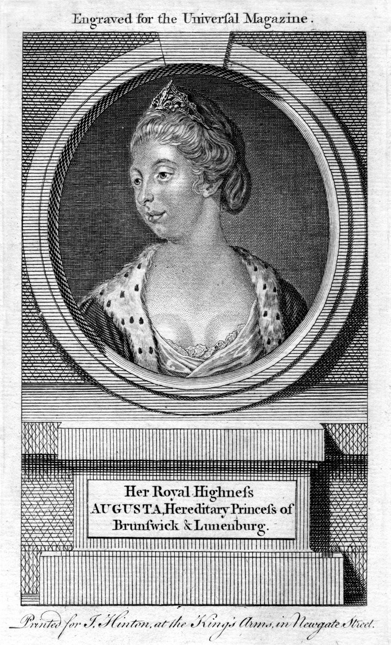 Princesse Augusta Charlotte, duchesse de Brunswick-Wolfenbuttel, 18ème siècle - Unbekannt