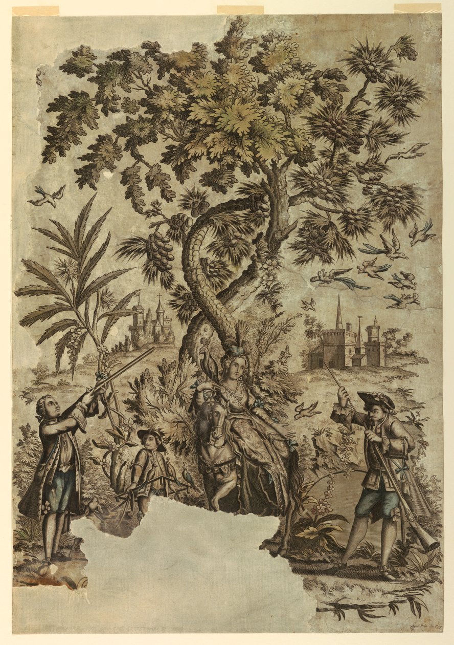 Chasse aux oiseaux, 1730-1750 - Unbekannt