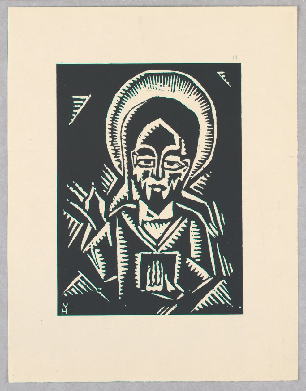 Gravure, Christos Zehajici, Christ, Planche III, Éthiopie, cili Christos, Madonna et Saints, comme je les ai vus dans les enluminures des anciens codex éthiopiens Portfolio - Unbekannt