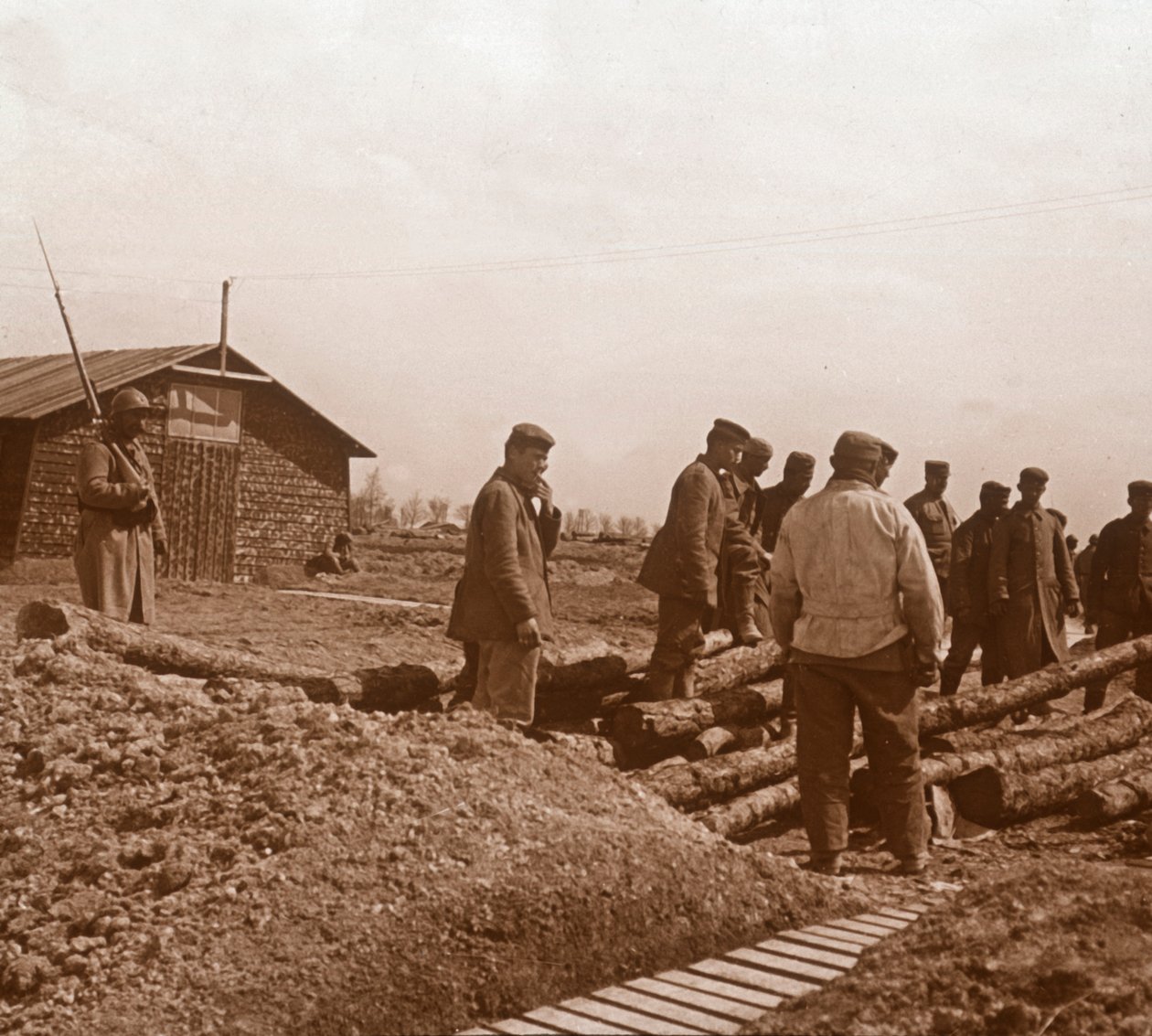 Prisonniers, Châlons, nord de la France, vers 1914-1918 - Unbekannt