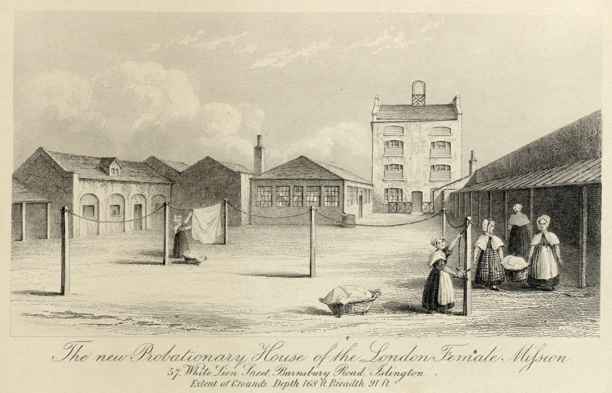 Maison de probation de la London Female Mission, 57 White Lion Street, Islington, Londres, vers 1836 - Unbekannt