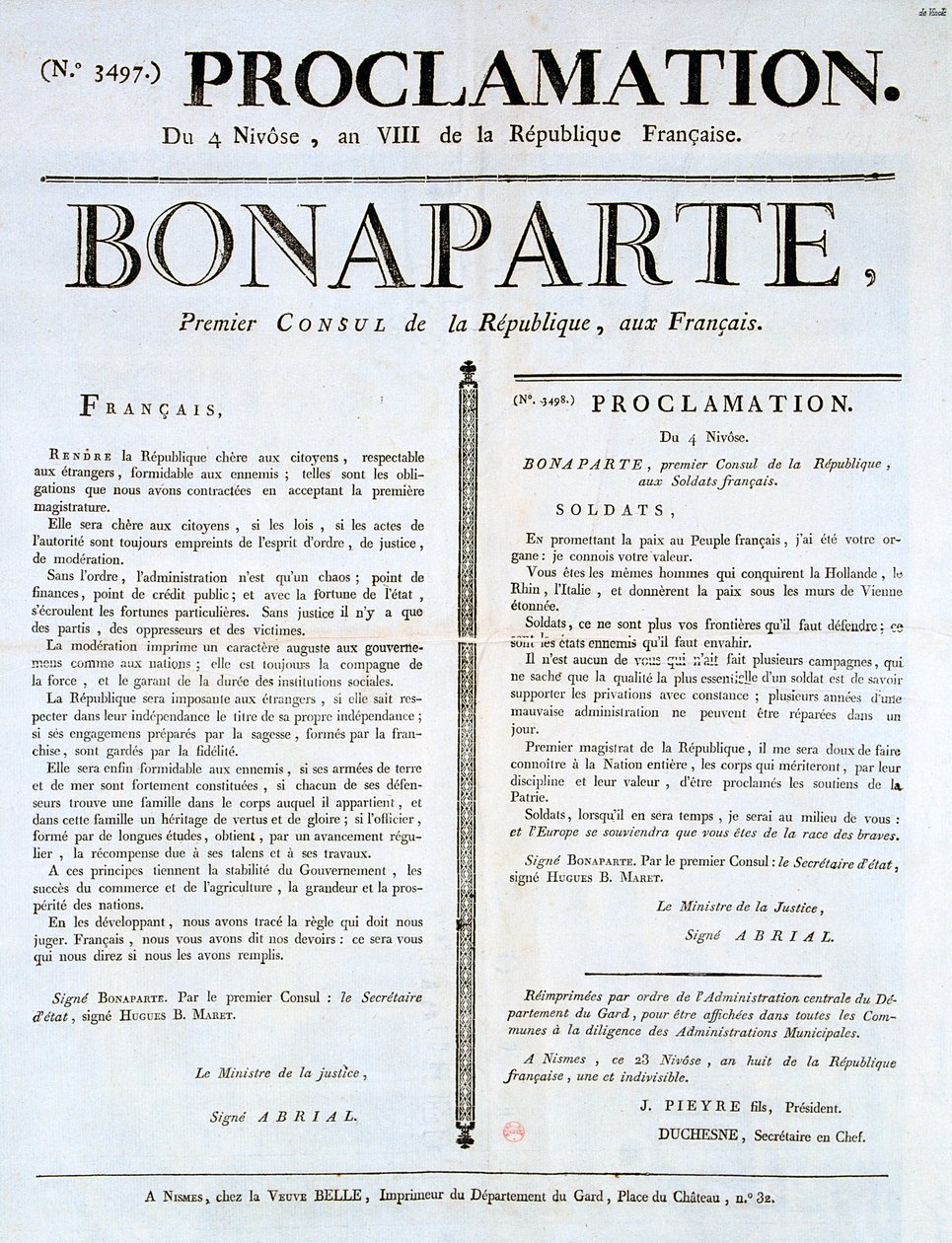 Proclamation de Napoléon comme 1er Consul, 19ème siècle - Unbekannt