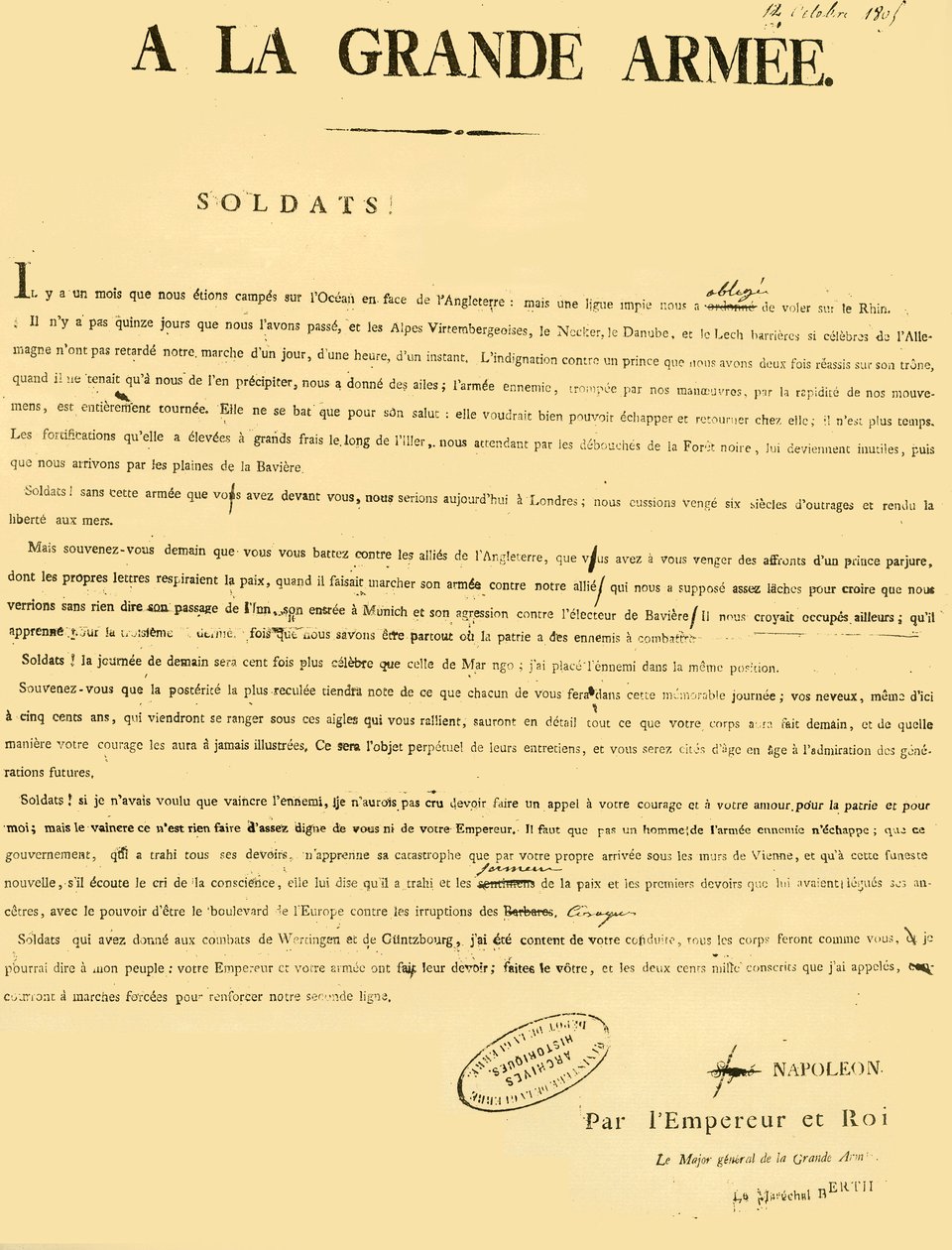 Proclamation à l