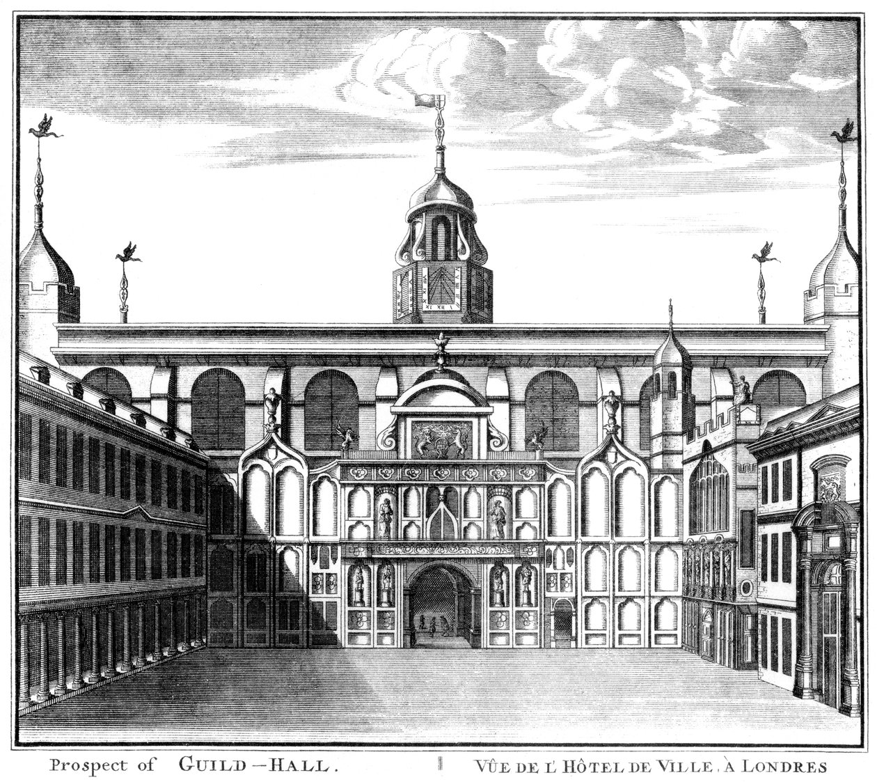 Vue de Guildhall, Londres, 1886 - Unbekannt