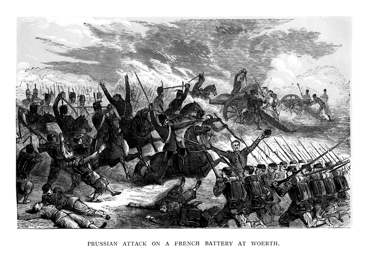 Attaque prussienne sur une batterie française à Woerth, 1793, 1875 - Unbekannt