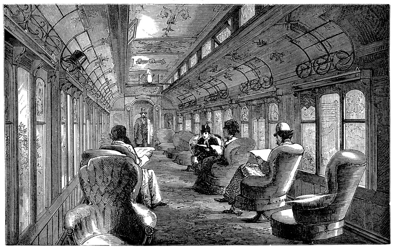 Voiture-salon Pullman sur le Midland Railway, Angleterre, 1876 - Unbekannt