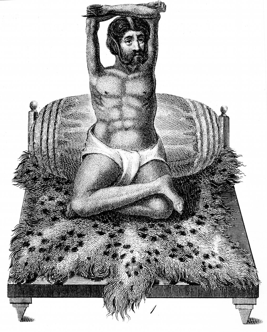 Purana Puri, philosophe hindou, levant les bras au-dessus de sa tête - Unbekannt