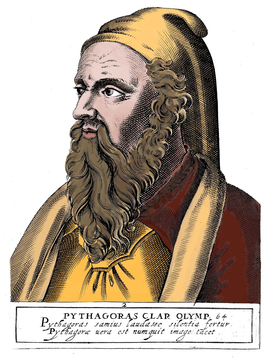 Pythagore vers 560 - 480 av. J.-C., philosophe et scientifique grec - Unbekannt