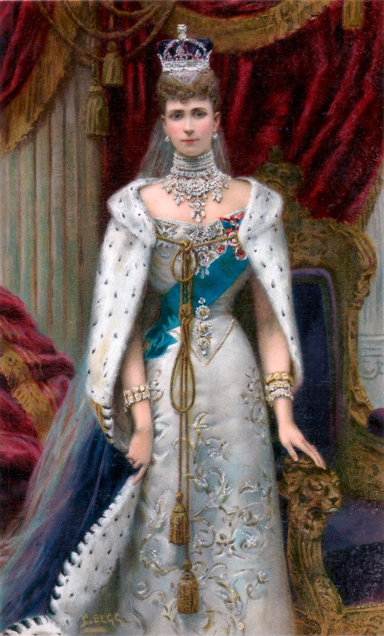 Reine Alexandra en robe de couronnement, 1902 - Unbekannt