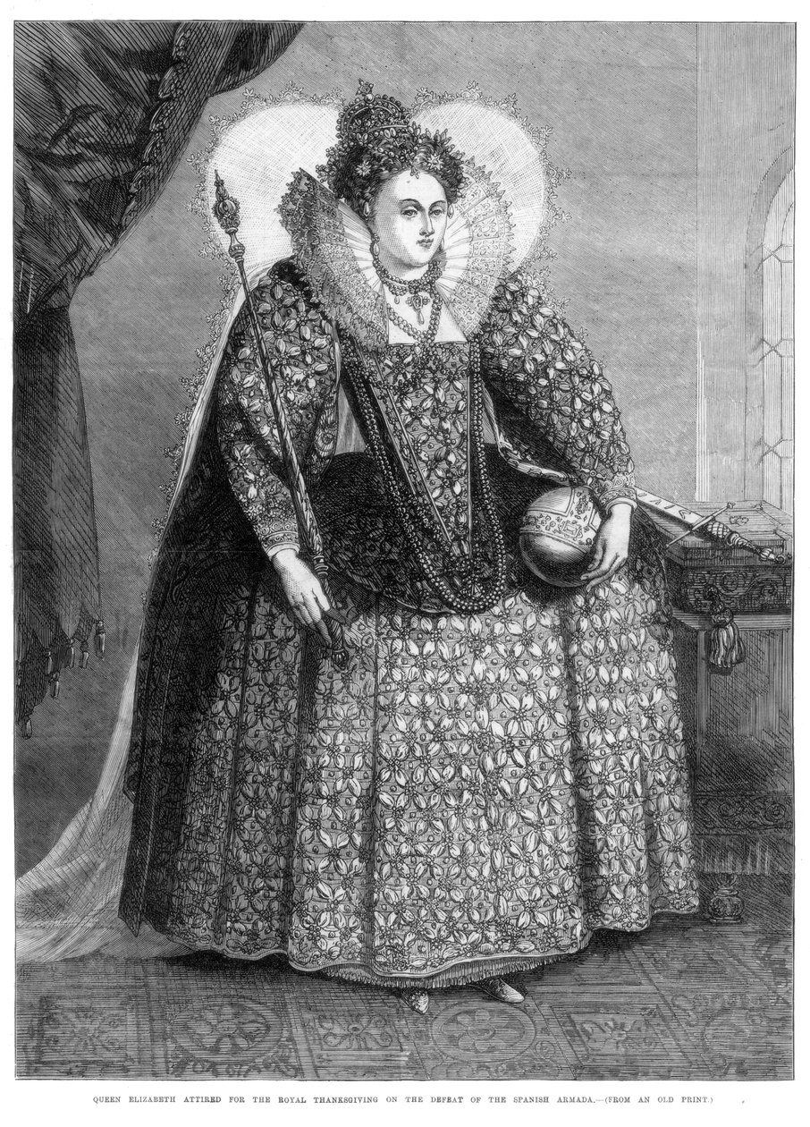 La reine Elizabeth vêtue pour l