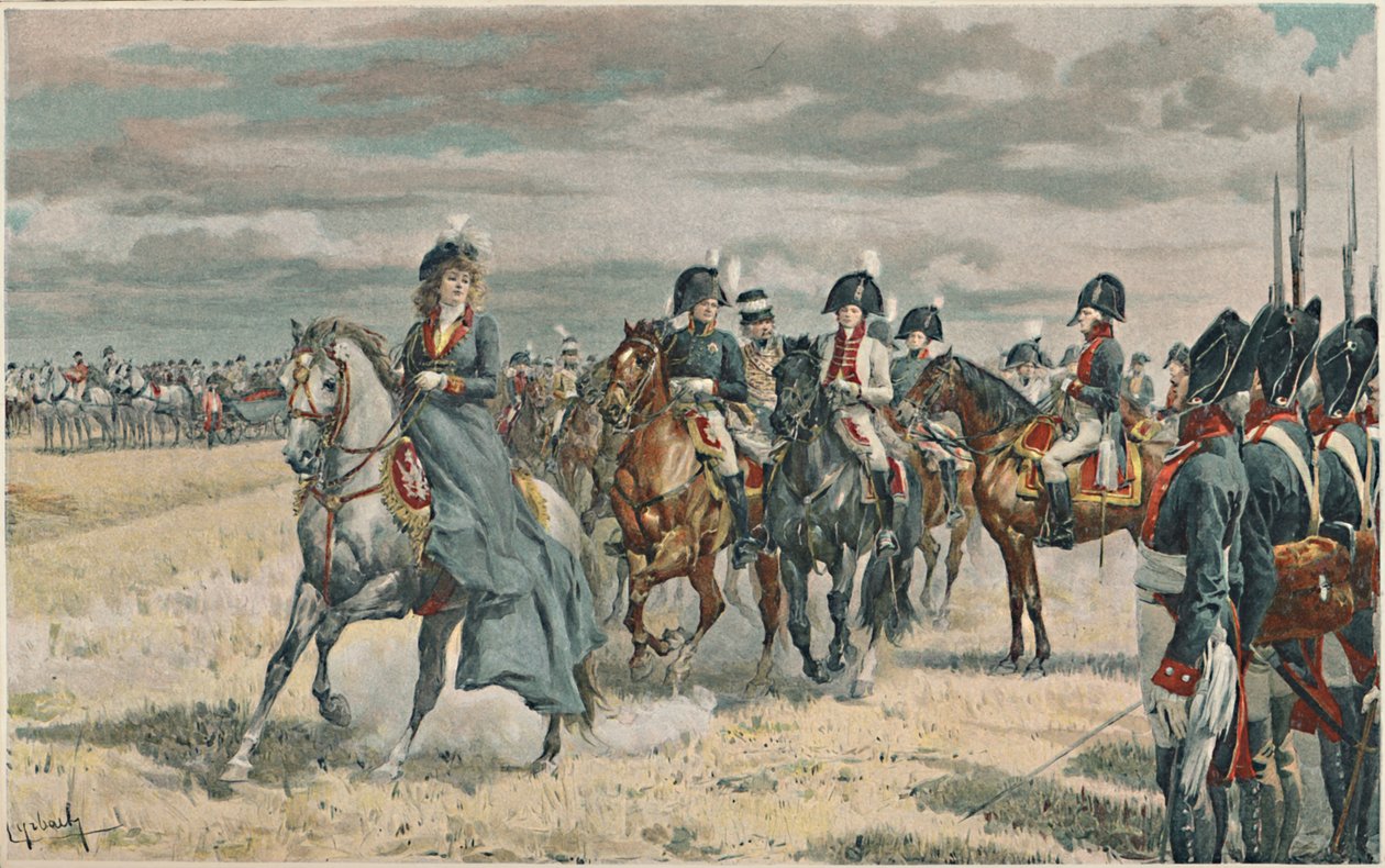 La reine Louise passant en revue l