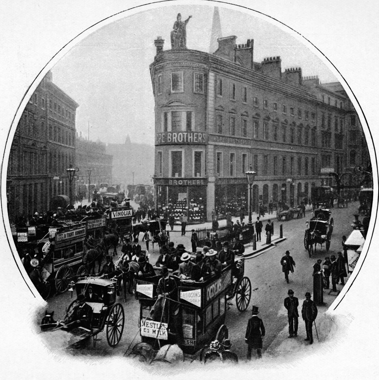 Jonction de Queen Victoria Street avec Cannon Street, Londres, vers 1903 - Unbekannt
